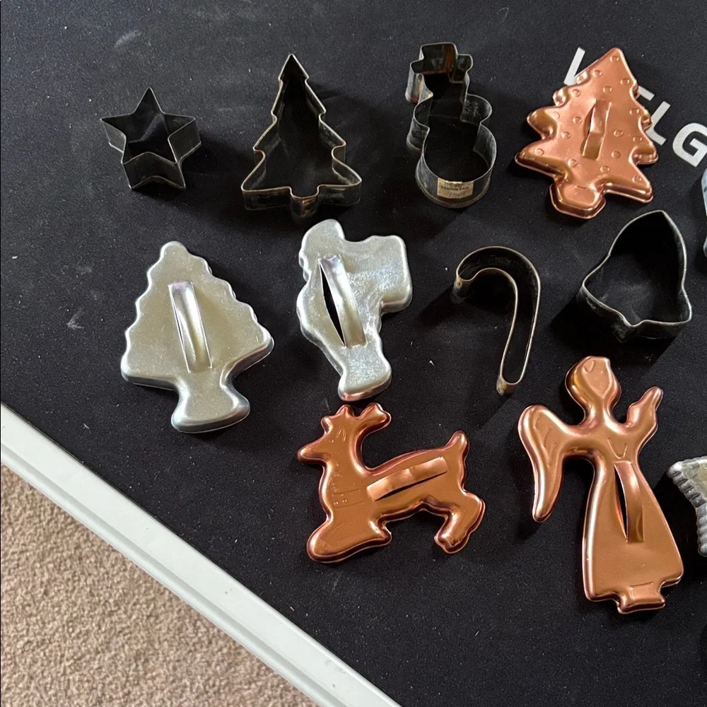 Christmas Cookie Cutters Set - Silver & Copper